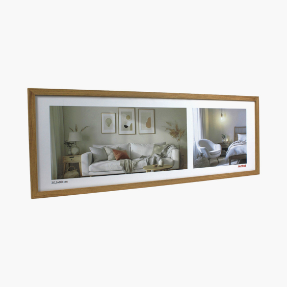 Fényképtartó keret panorámás 30x90 tölgyfa, 30x90 cm