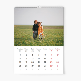 Fali naptár, Üres sablon, 30x40-A3 cm