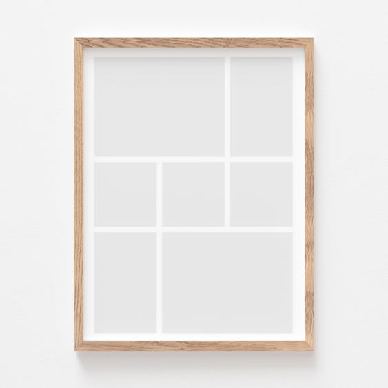 Plakát, A posztere, 7 elem tölgyfa keretben, 21x30