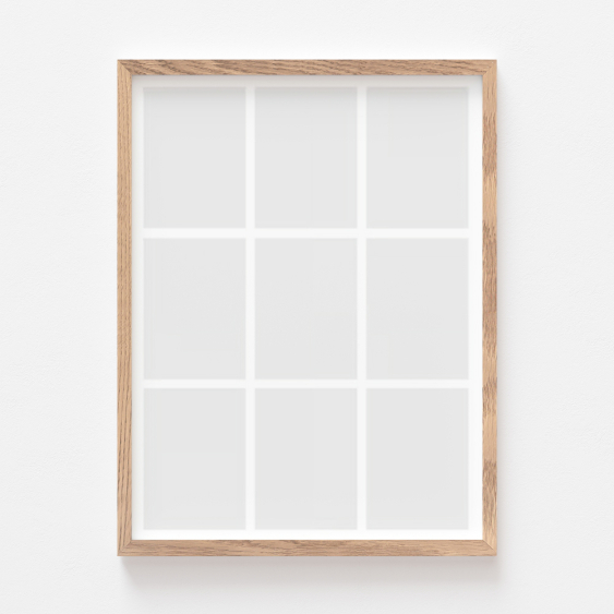 Plakát, A posztere, 9 darab tölgyfa keretben, 21x30