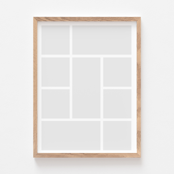 Plakát, A posztere, 9 darab tölgyfa keretben, 21x30