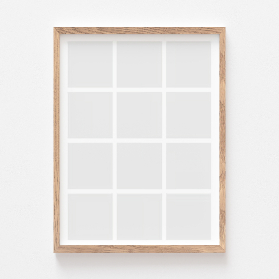 Plakát, A posztere, 12 darab tölgyfa keretben, 21x30