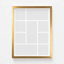 Plakát, A posztered, 9 elemből, arany keretben, 21x30