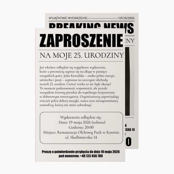 Meghívás, Newspaper