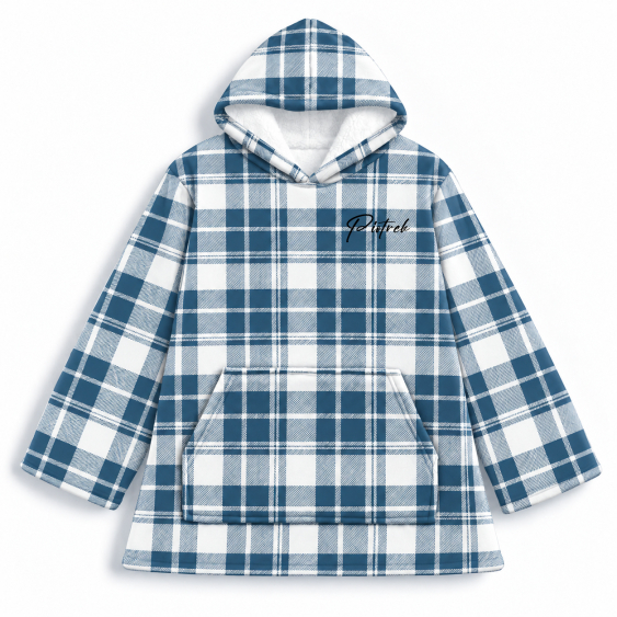 Takaró pulóver Blue checker