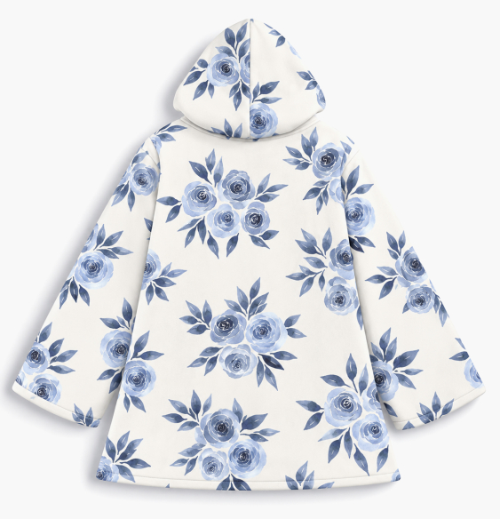 Takaró pulóver Blue flowers